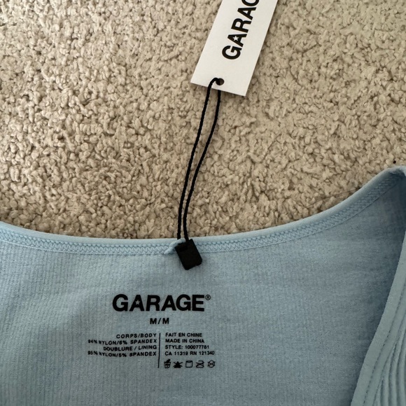 Light blue ripped cropped long sleeve garage - Picture 2 of 4